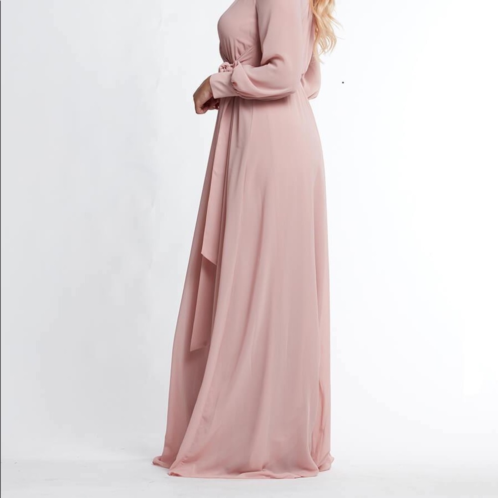 Blush Maxi Dress Gorgeous Flowing Chiffon